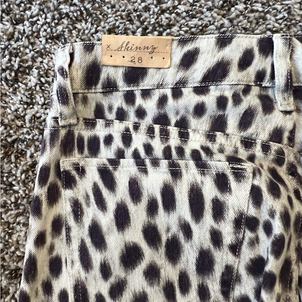 Leopard print jeans
